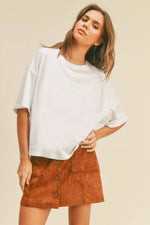 Load image into Gallery viewer, Blank Long Cropped Short Sleeve T-Shirt
