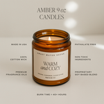 Load image into Gallery viewer, Warm and Cozy 9 oz Soy Candle
