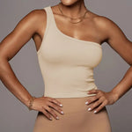 Load image into Gallery viewer, The Olivia One-Shoulder Tank Top

