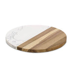 Load image into Gallery viewer, HIC - Harold Import Co. - Maison Du Fromage Round Cultured Marble &amp; Wood Cheese Board
