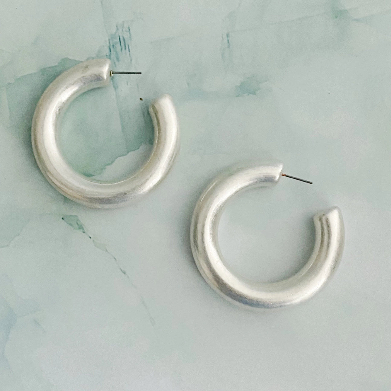 Round and Smooth Large Hoop Earrings