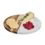 Load image into Gallery viewer, HIC - Harold Import Co. - Maison Du Fromage Round Cultured Marble &amp; Wood Cheese Board

