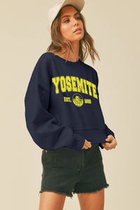 Yosemite Est. 1890 Cropped Long Sleeve Sweatshirt