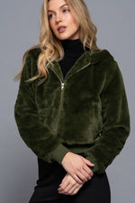 Load image into Gallery viewer, The Heather Hoodie Faux Fur Jacket
