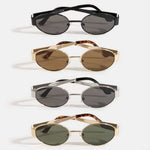 Load image into Gallery viewer, The May Metallic Oval Frame Sunglasses
