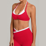 Load image into Gallery viewer, The Toni Halter Color Block Sports Bra
