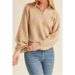 Load image into Gallery viewer, The Madi Mock Neck Half Zip Up Sweater
