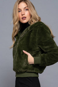 The Heather Hoodie Faux Fur Jacket