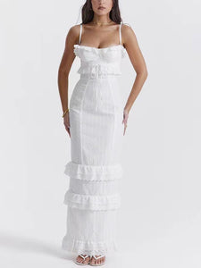 The Catherine Crochet Flowers Slim-Fit Dress