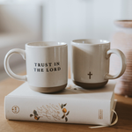 Load image into Gallery viewer, Trust In The Lord Stoneware Coffee Mug
