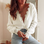 Load image into Gallery viewer, The Lacey Lace V Cardigan
