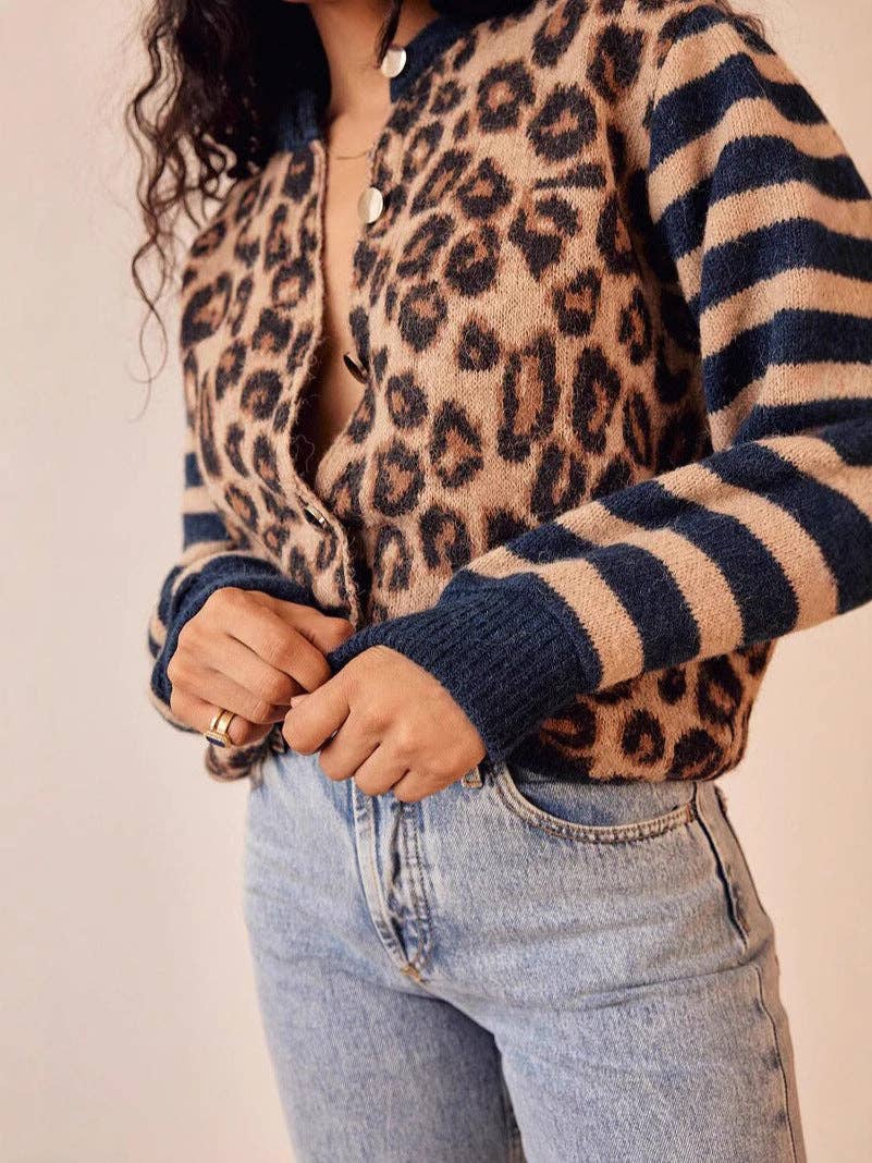 The Victoria Vintage Leopard Print Cardigan