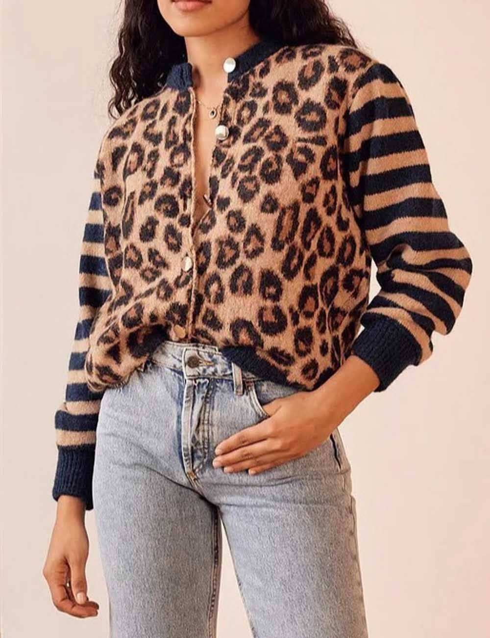 The Victoria Vintage Leopard Print Cardigan